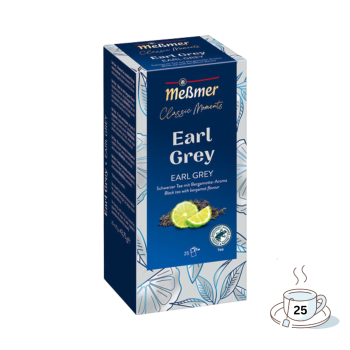 Meßmer Classic Moments Earl Grey, Schwarzer Tee, Teebeutel im Kuvert, 2. Entnahmefach/displaytauglich, 43,75g